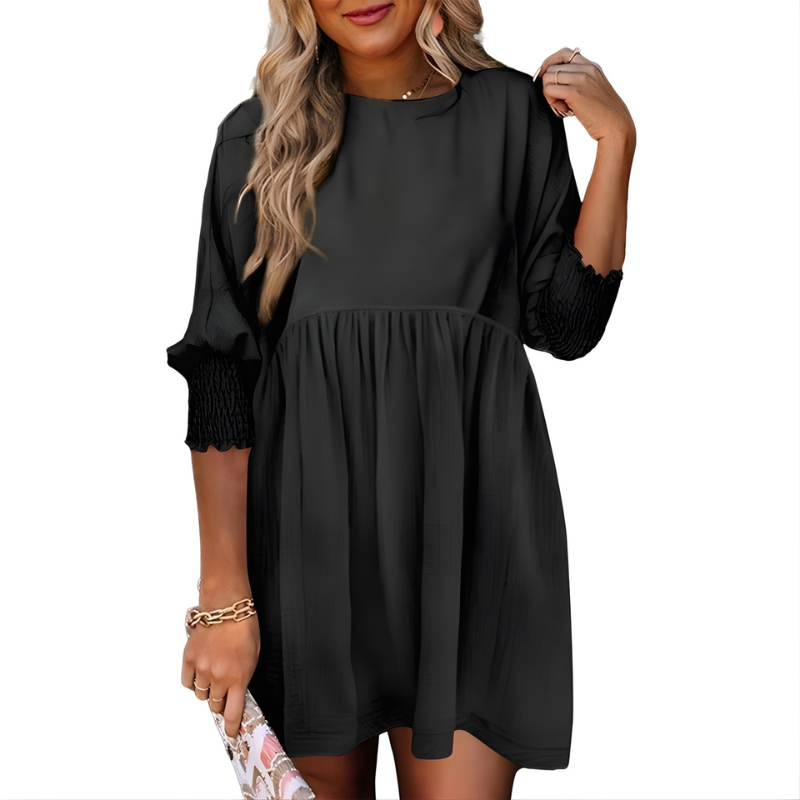 Dorothy Casual Crew Neck Loose Fit Mini Dress