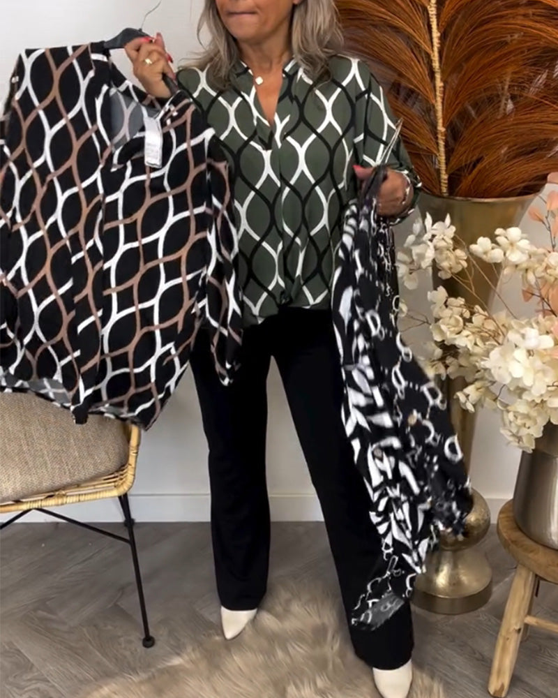 Reya Blouse with Graphic Print