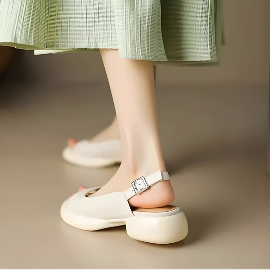 Mya Luxe Summer Peep-Toe Block Heels