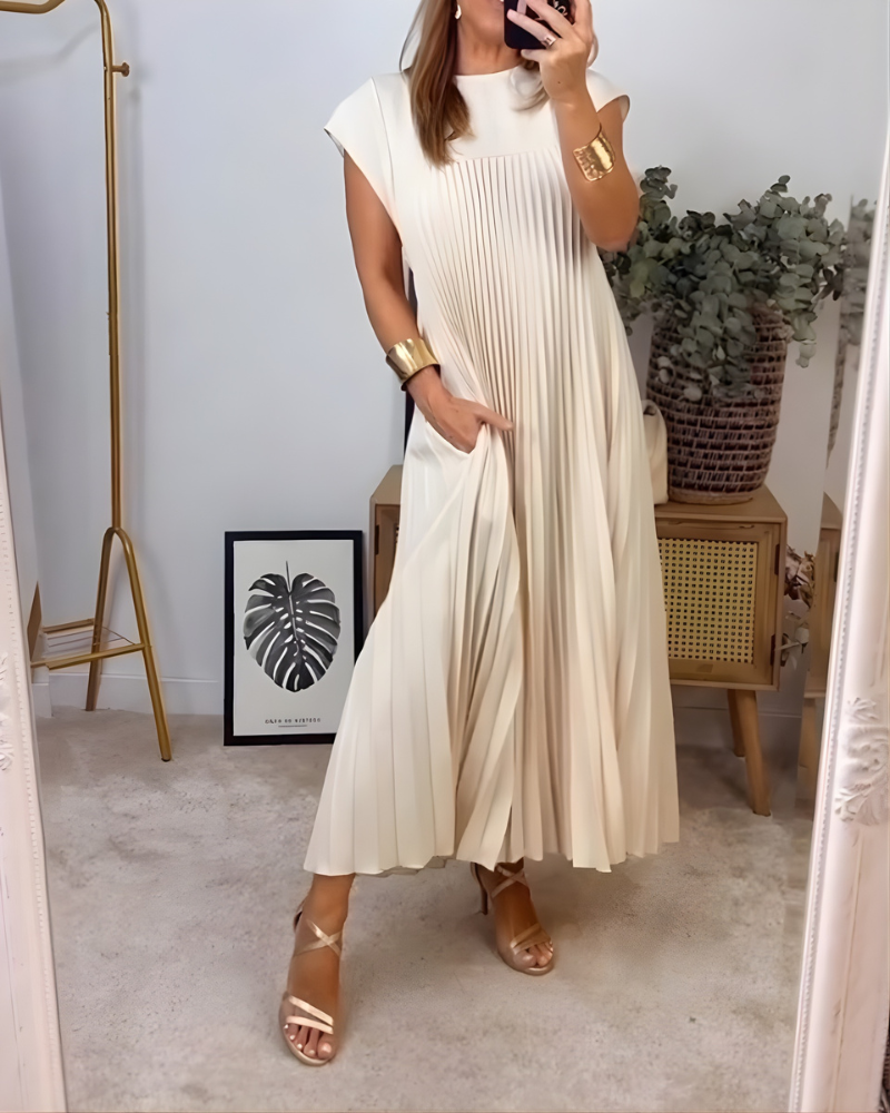 Callista Elegant Pleated Dress