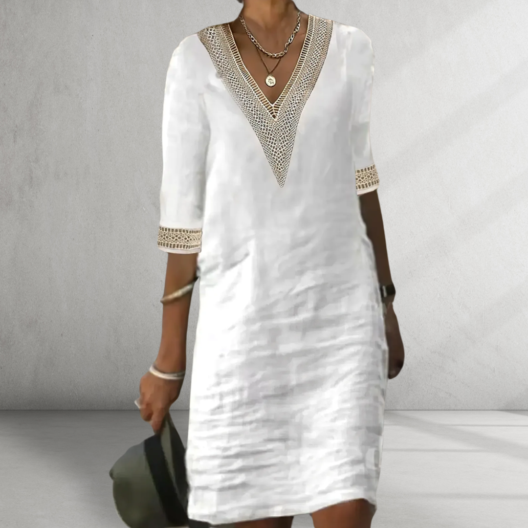 Diana Cotton Linen Summer Dress — Hartley & Grey