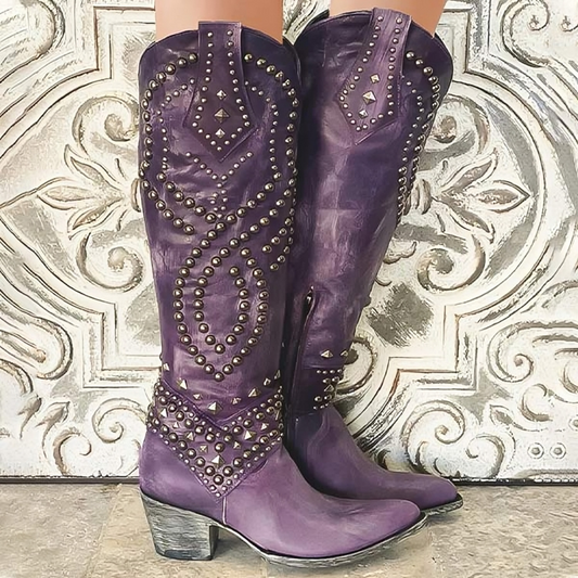 Monique Western Knee-High Boots