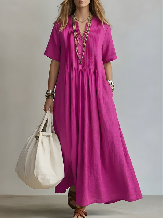 Genesis Flowing V-Neck Maxi Dress