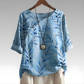 Lusette Nature-Inspired Button Detail Top