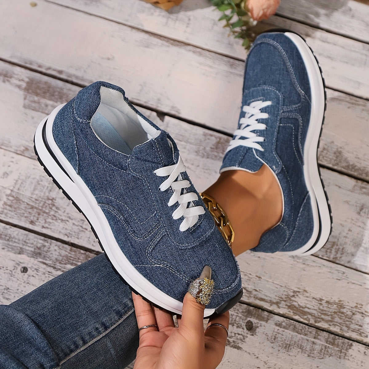 Lizzy Orthopaedic Denim Sneakers