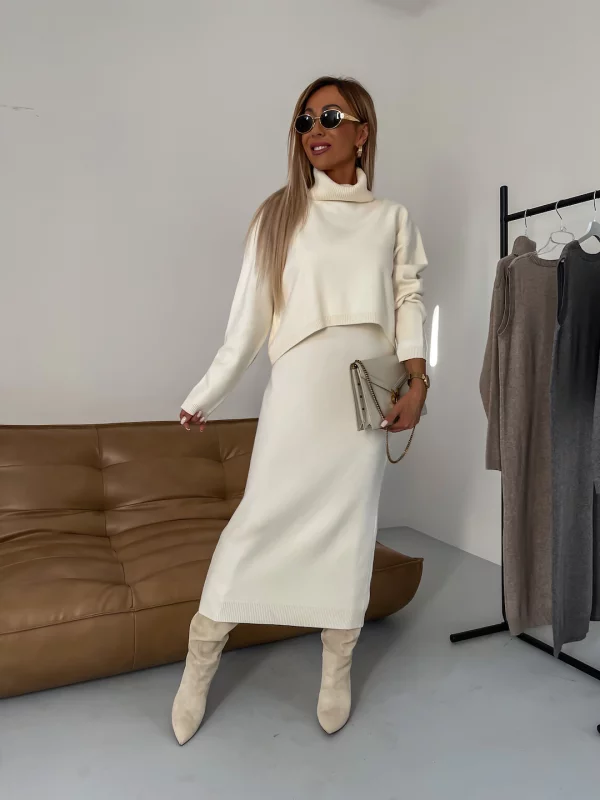 Karin Knit Midi Dress & Turtleneck Sweater