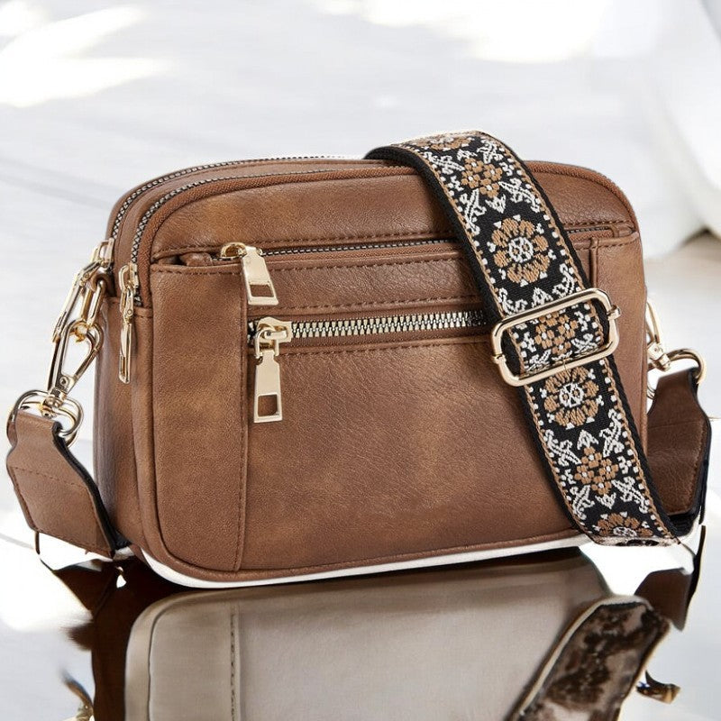 Selena Refined Leather Shoulder Bag