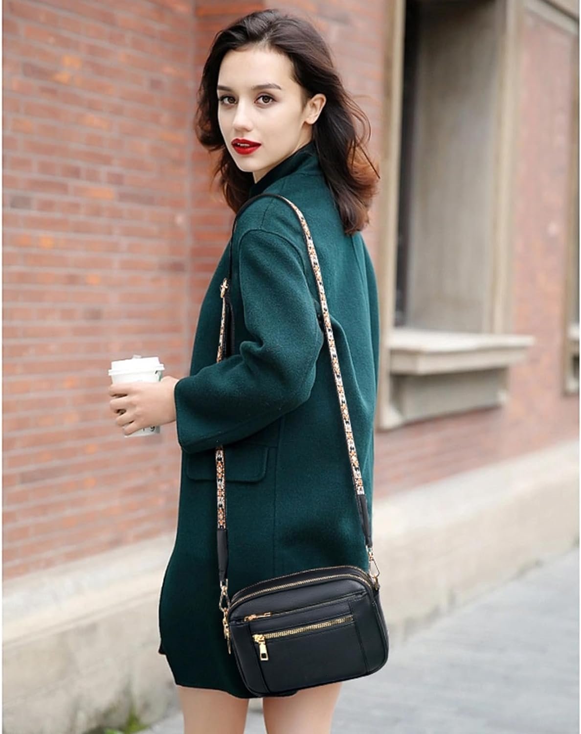Selena Refined Leather Shoulder Bag