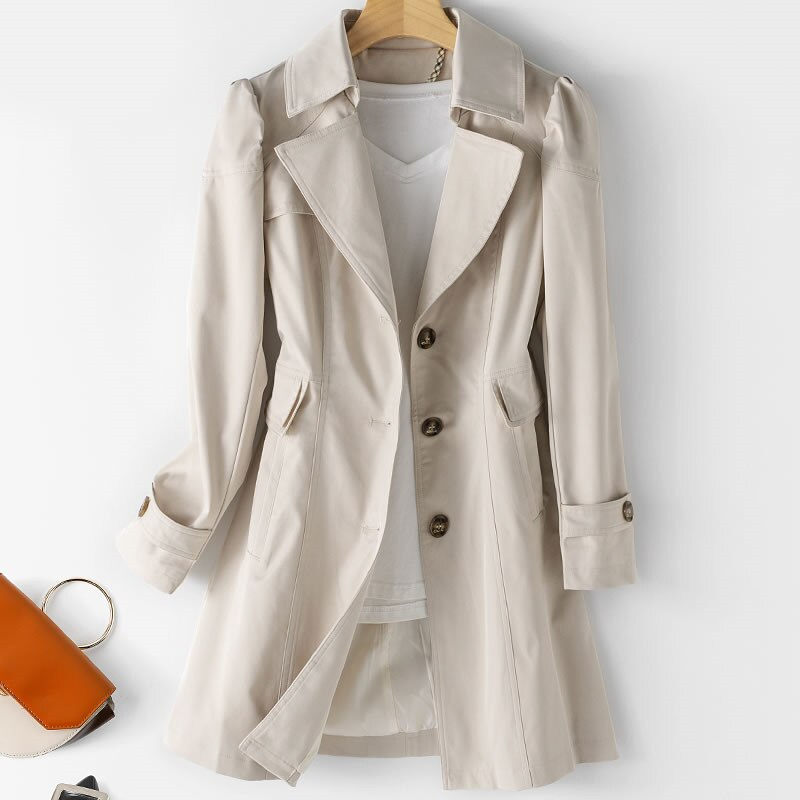 Raphaella Mid-Length Trench Coat