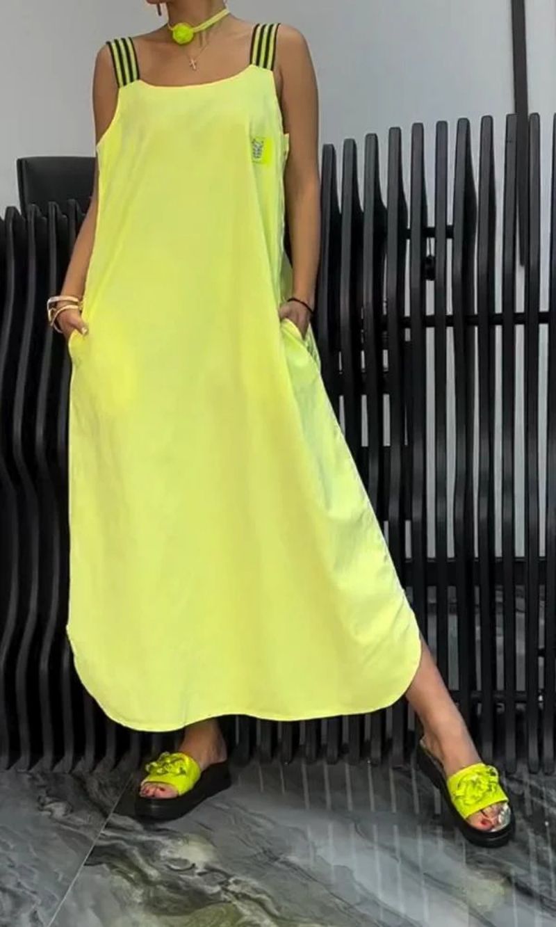 Carmen Cotton & Linen Suspender Dress