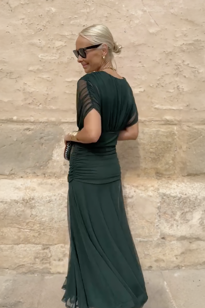 Emelia Elegant V-Neck Maxi Dress