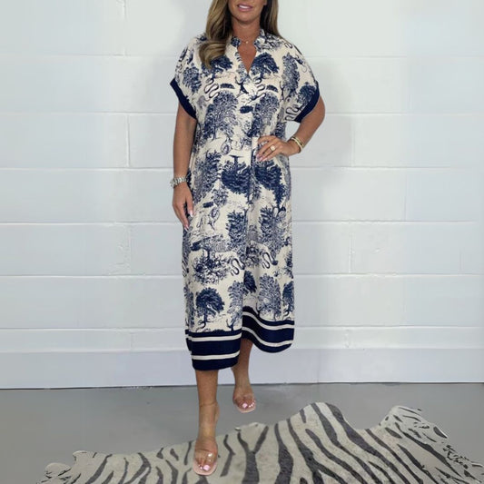 Cia Printed Midi Dress