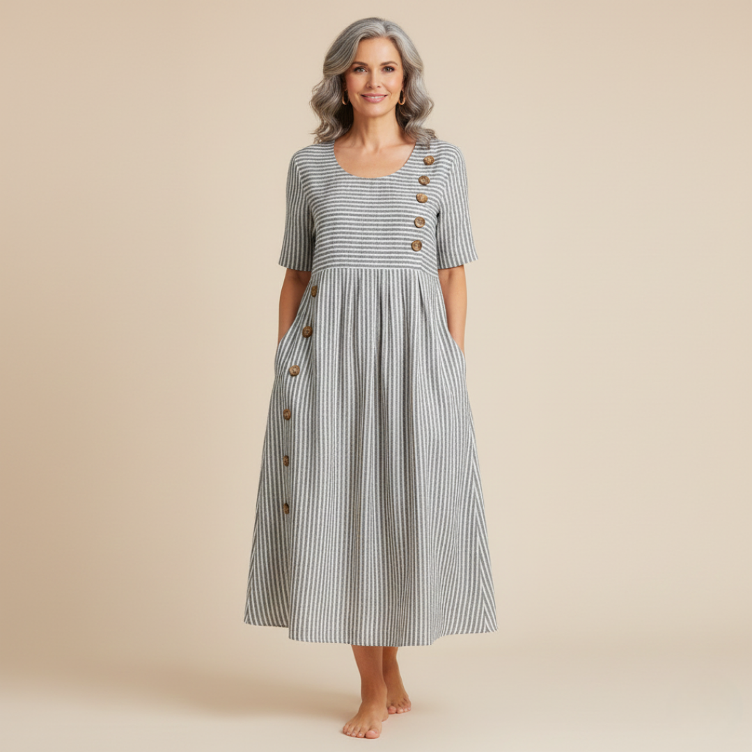 Jovie Striped Midi Dress
