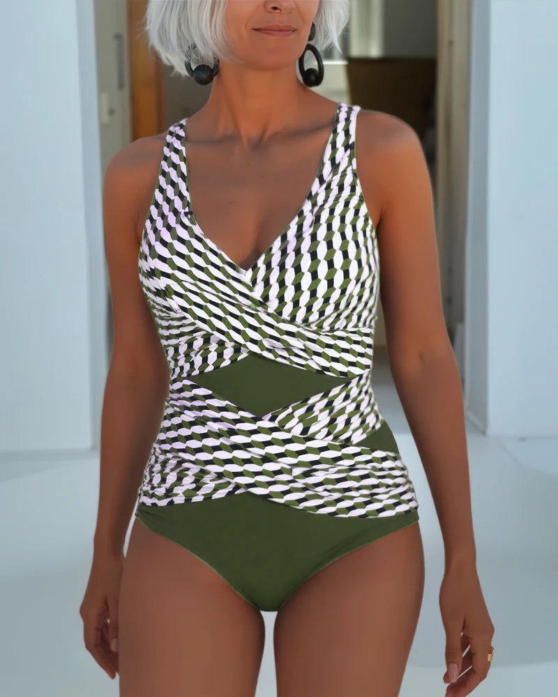 Eileen Elegant Cross-Over Swimsuit