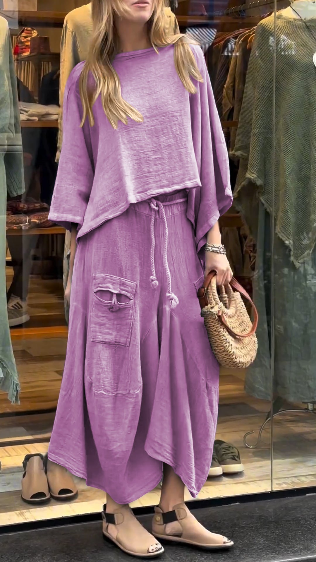 Zelora Flowing Casual Two-Piece Set