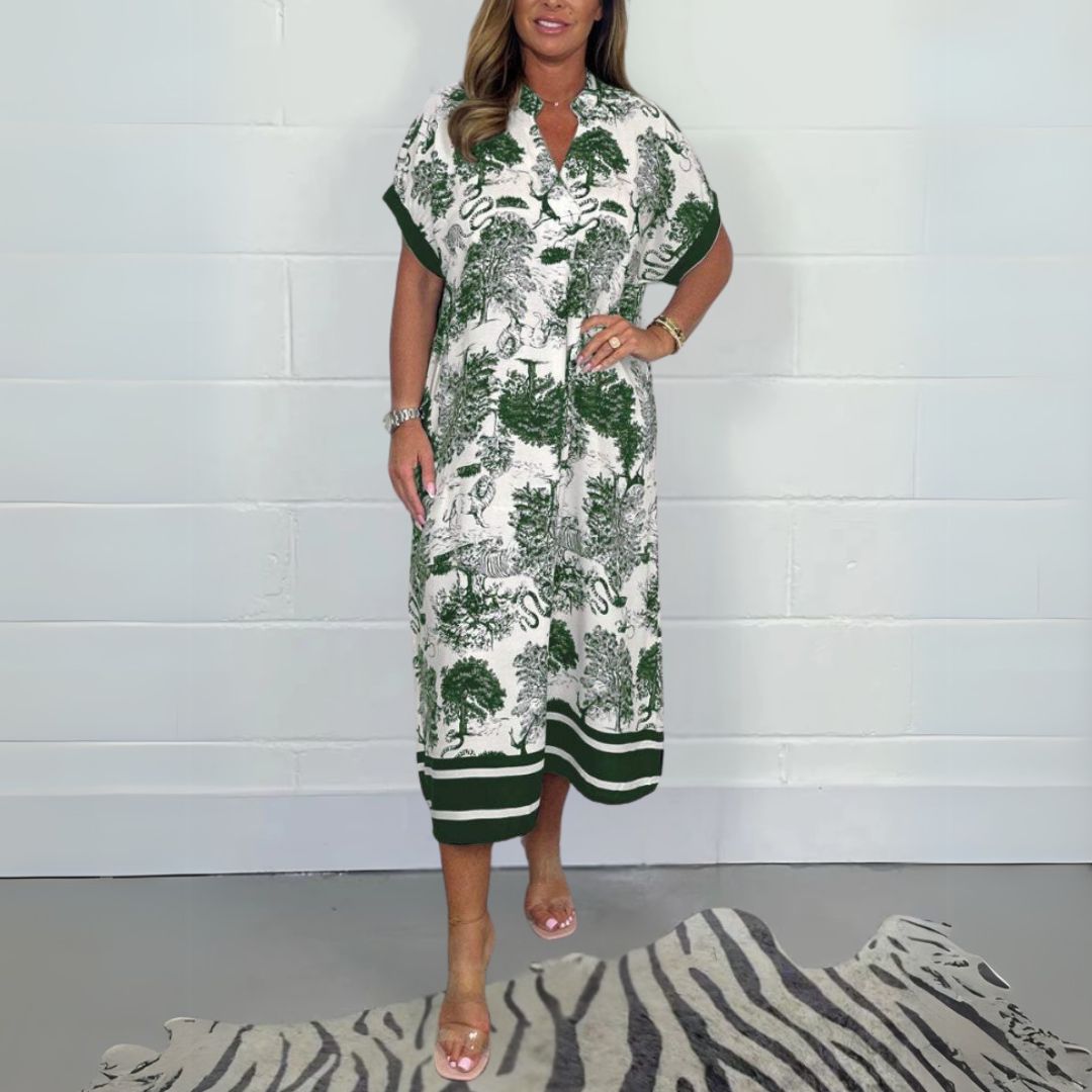 Cia Printed Midi Dress