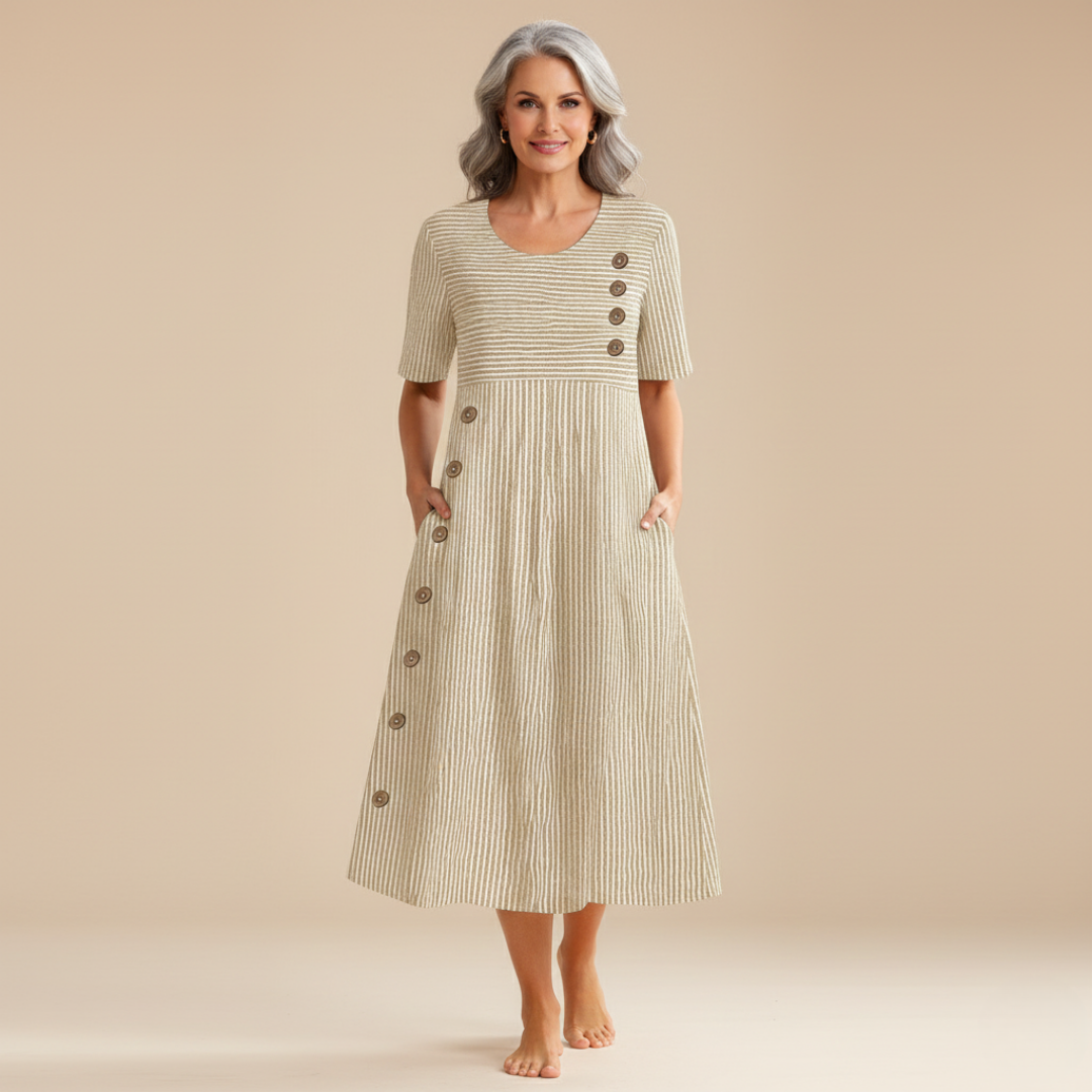 Jovie Striped Midi Dress