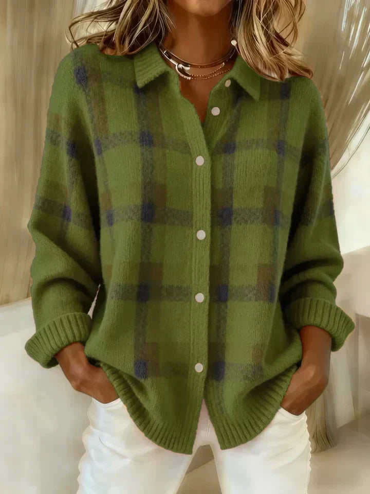 Salome Cloud-Soft Plaid Button-Up