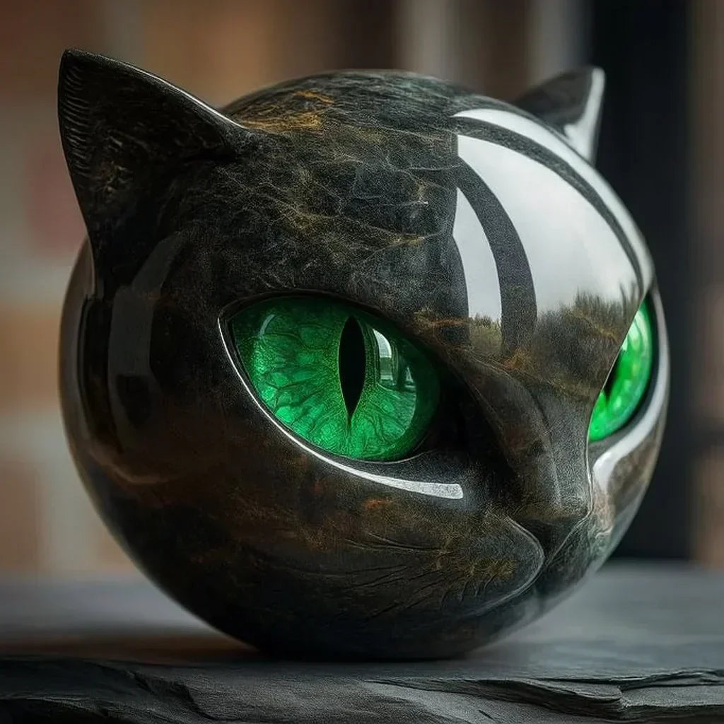 Nyxheart Mystic Black Cat Sculpture
