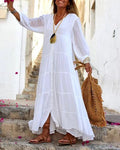 Vivian Boho Linen Dress