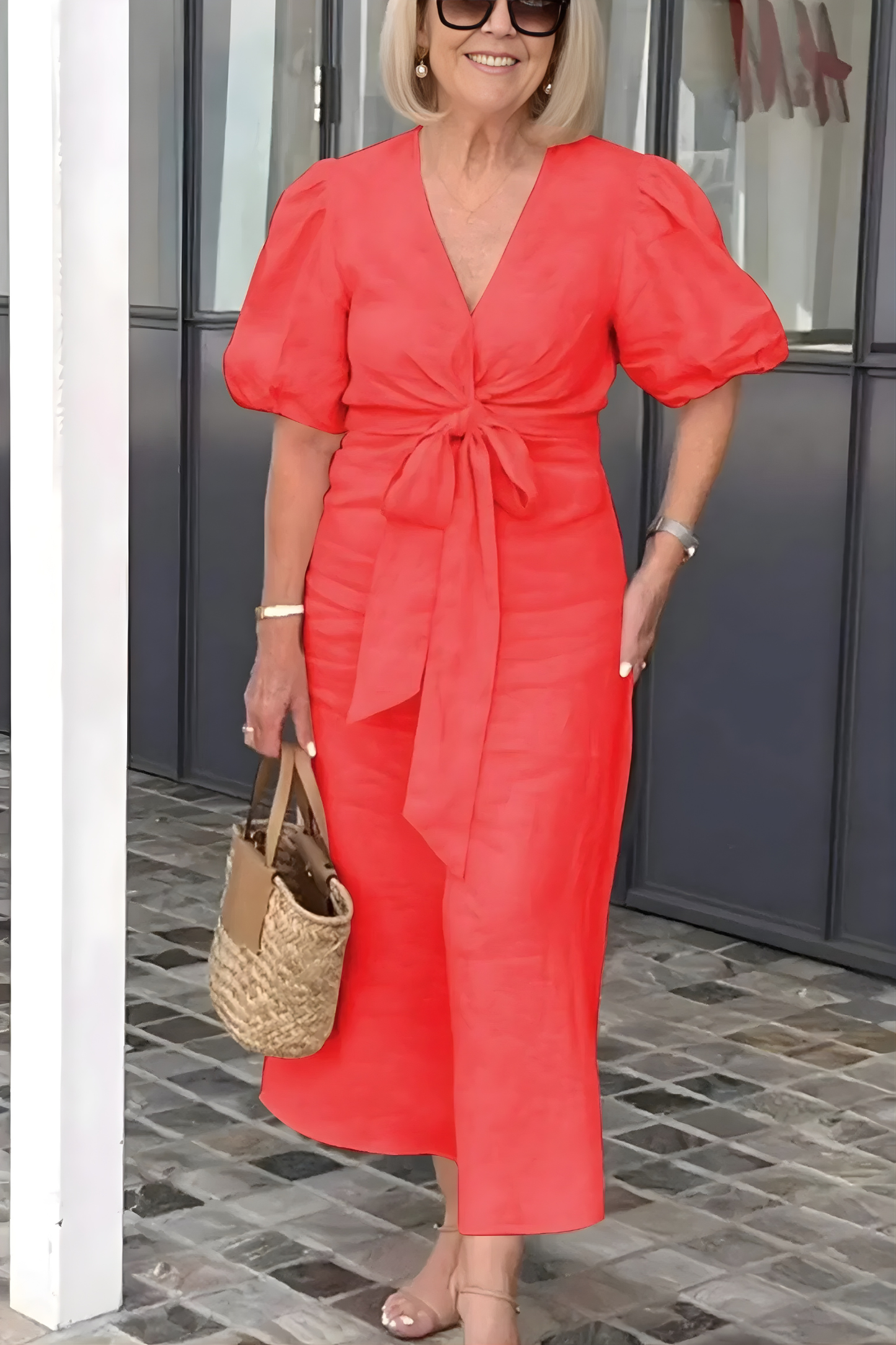 Siena V-Neck Sleeve Dress
