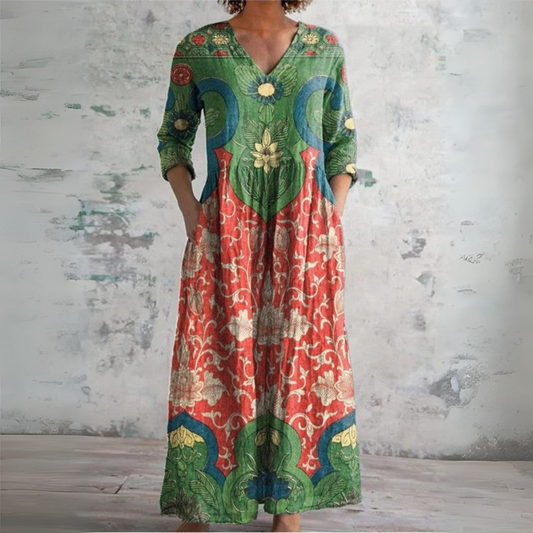 Evie Vintage Floral Maxi Dress