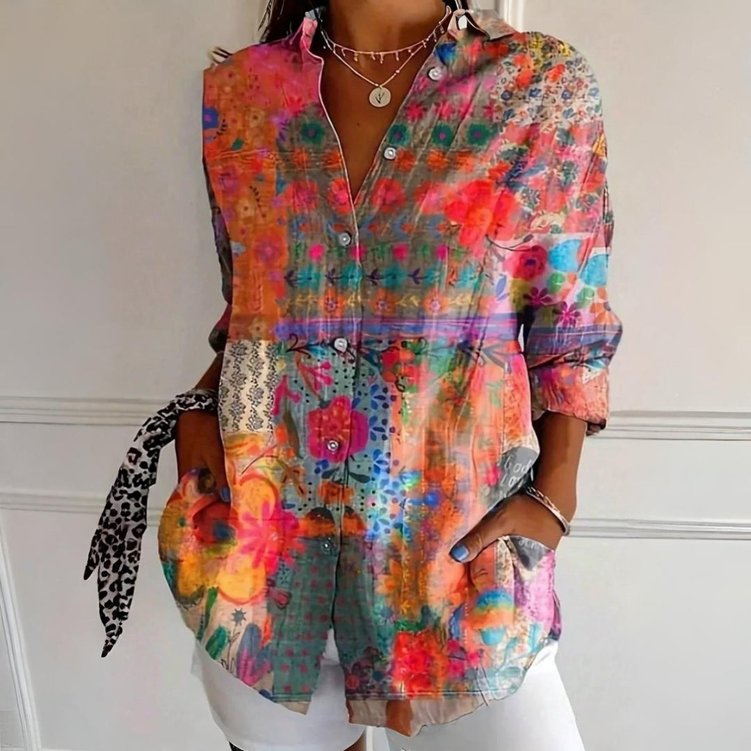 Roseanne Floral Breeze Button-Up Shirt