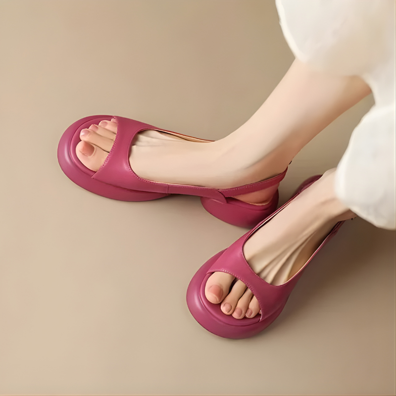 Mya Luxe Summer Peep-Toe Block Heels