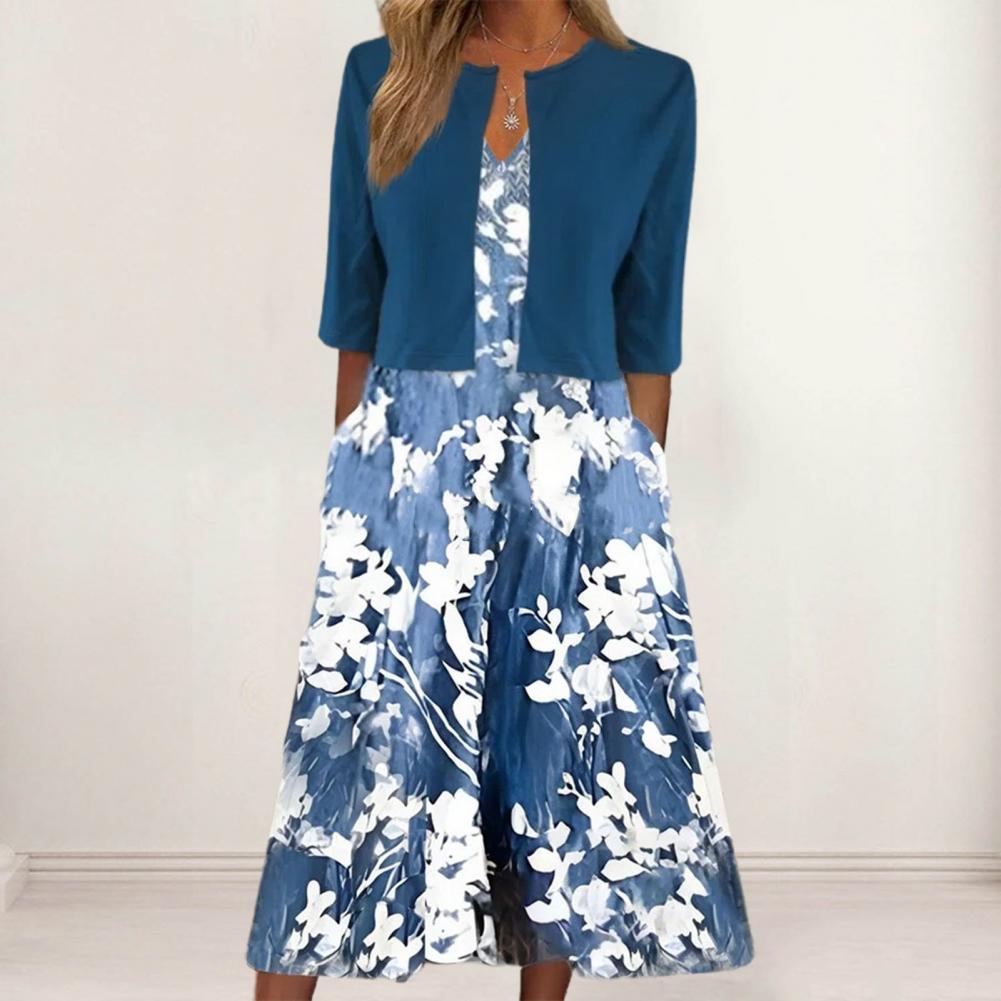Rose Elegant Dress & Jacket