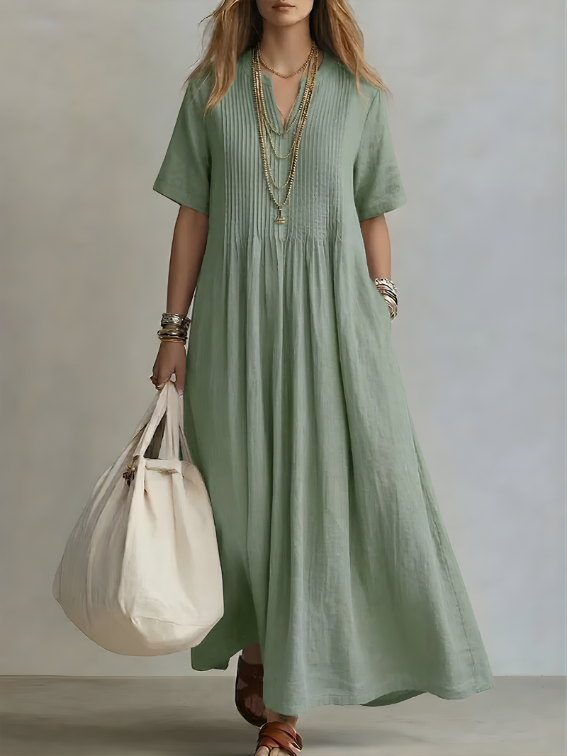 Genesis Flowing V-Neck Maxi Dress