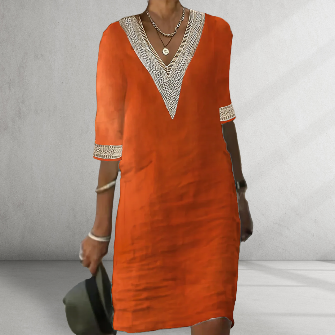 Diana Cotton Linen Summer Dress — view 2