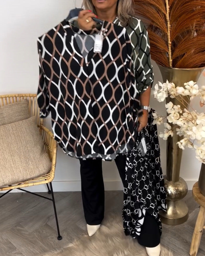 Reya Blouse with Graphic Print