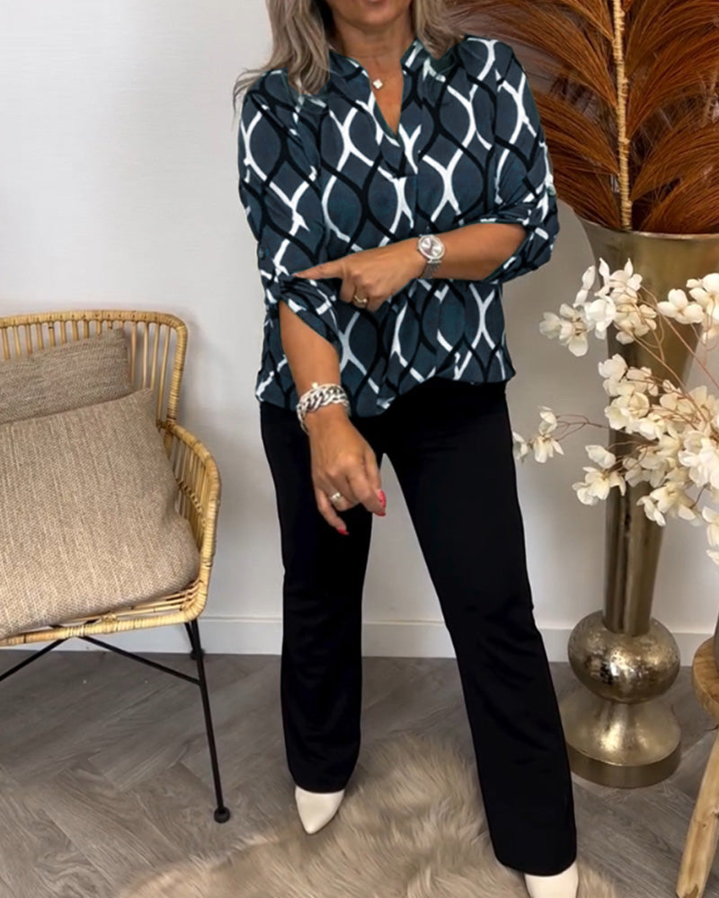 Reya Blouse with Graphic Print