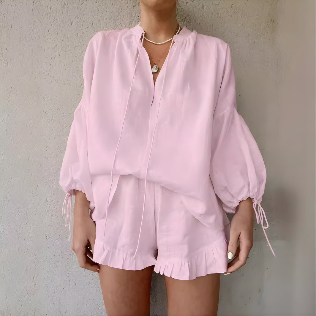 Terry Casual Chic Two-Piece Summer Outfit