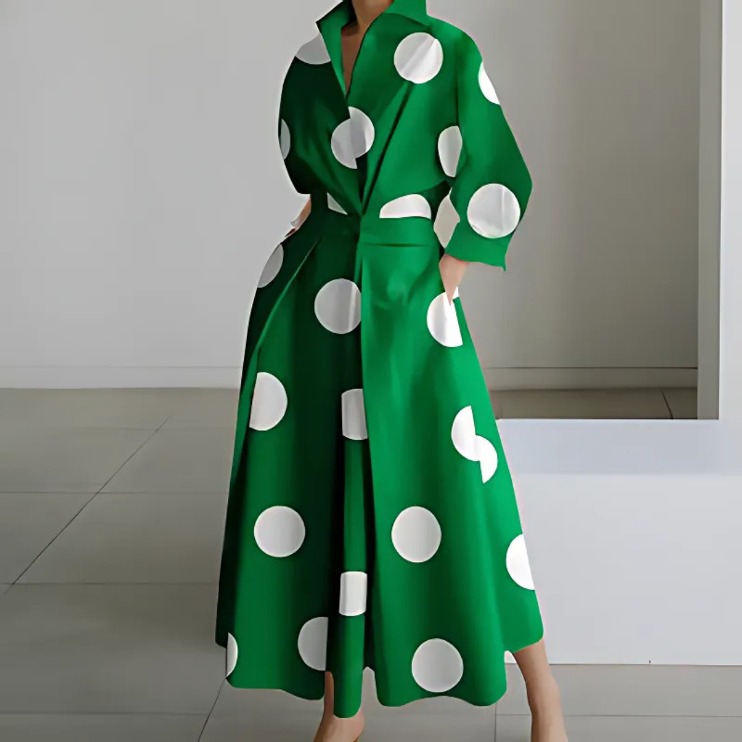 Faith Lapel Wrap Maxi Dress