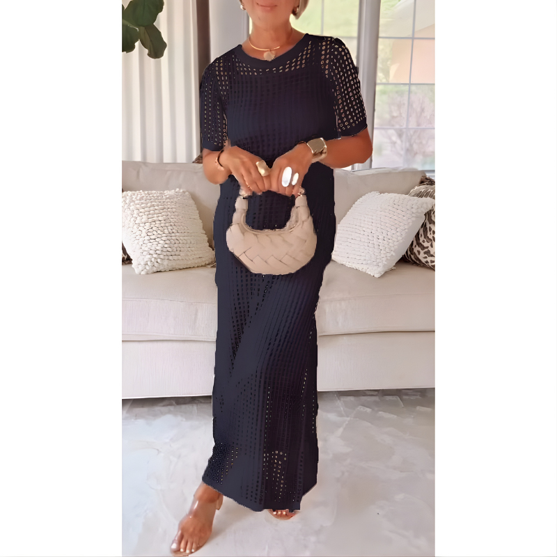 Ariella Elegant Cut-Out Maxi Dress