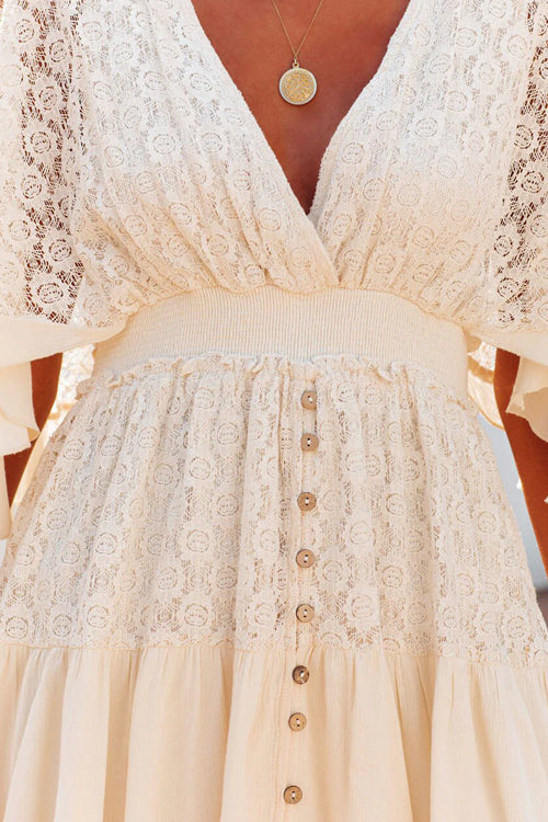 Laylia Lace V-Neck Mini Dress