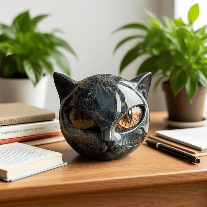 Nyxheart Mystic Black Cat Sculpture