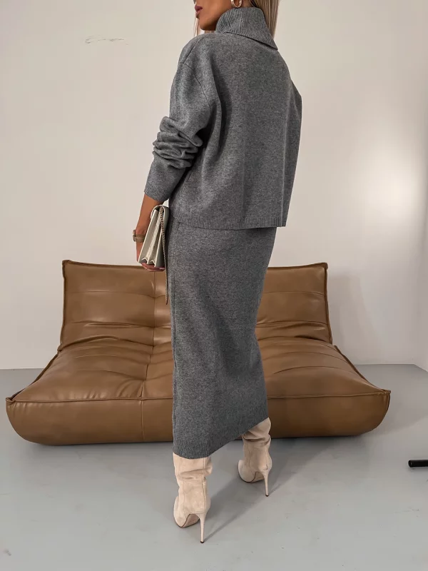 Karin Knit Midi Dress & Turtleneck Sweater