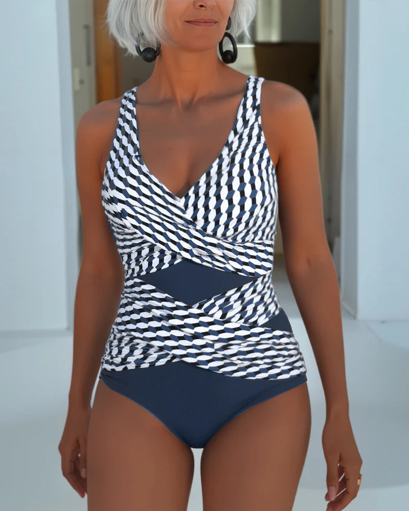 Eileen Elegant Cross-Over Swimsuit