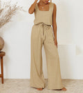 Wiola Minimalist Top And Wide-Leg Pants Set