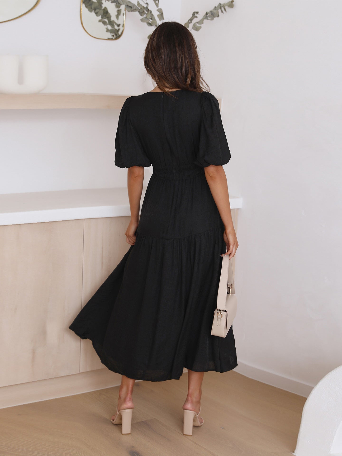 Aurielle V-Neck Flow Dress