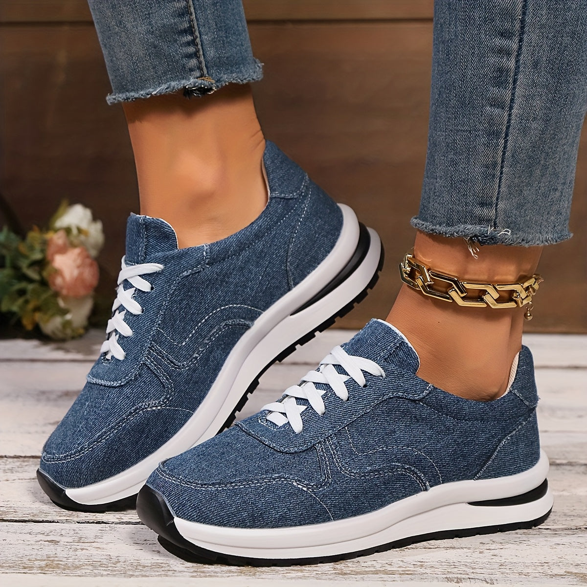 Lizzy | Orthopaedic Denim Sneakers