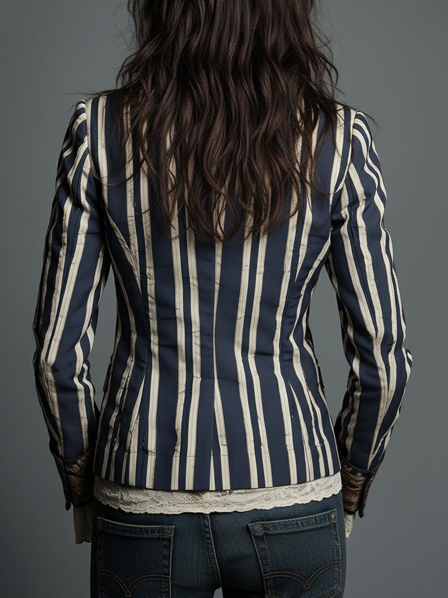 Eden Bohemian Striped Blazer