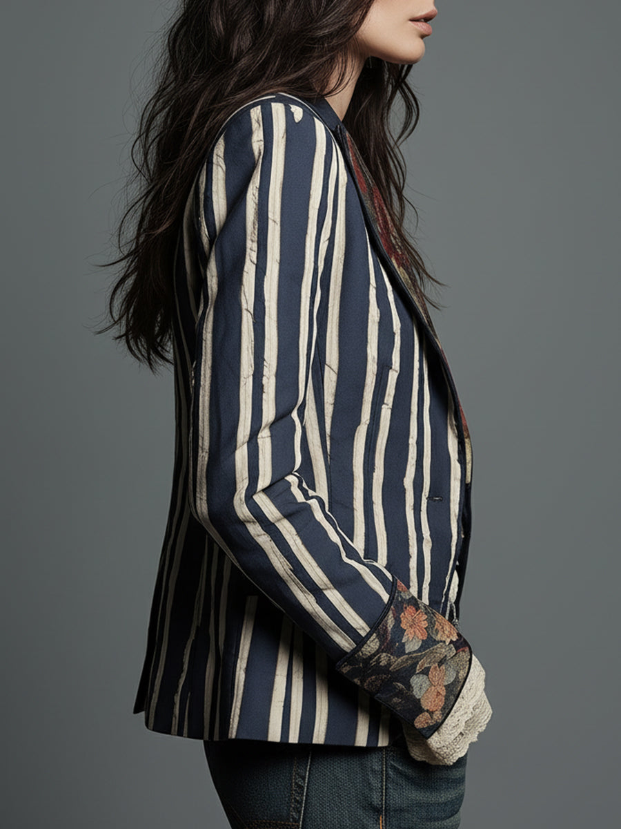 Eden Bohemian Striped Blazer