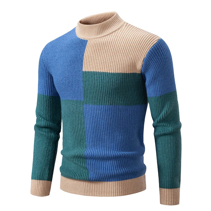 Steve Knitted sweater with stand-up collar