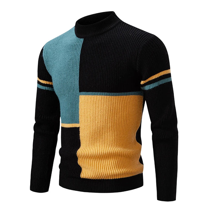 Steve Knitted sweater with stand-up collar