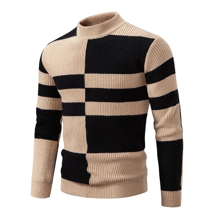 Steve Knitted sweater with stand-up collar