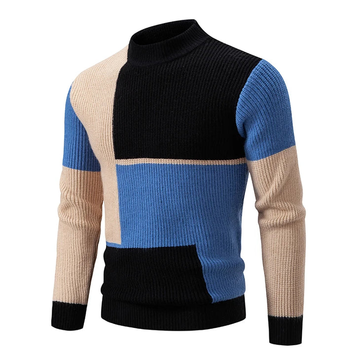Steve Knitted sweater with stand-up collar