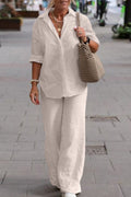 Amethyst Relaxed Shirt & Trousers Two-Piece Set